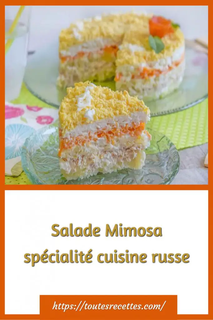 Comment préparer la Salade Mimosa spécialité cuisine russe