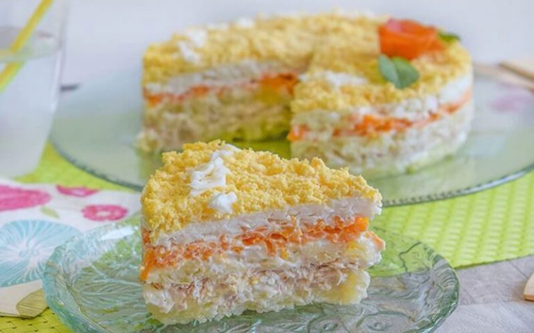 Salade Mimosa spécialité cuisine russe