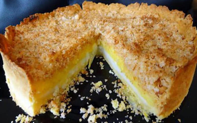 Tarte au citron, crumble coco et au yaourt