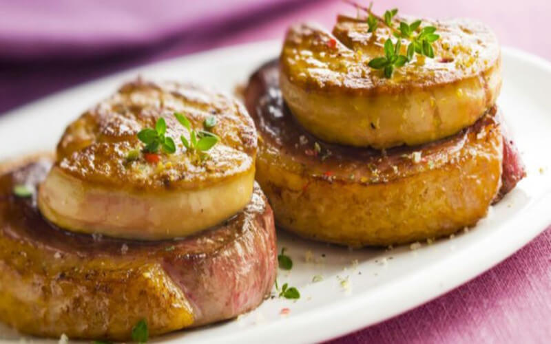 Tournedos au foie gras à la poêle