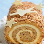 Bûche de Noël au café et au praliné