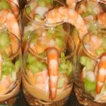 Verrines de crevettes et concombre apéro léger