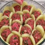 Boulettes de viande et pommes de terre gratinées