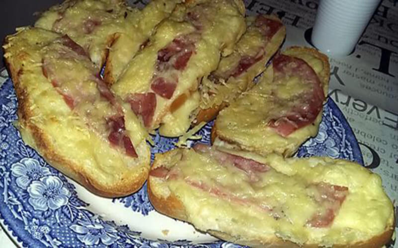 Pain perdu au Jambon et au Fromage