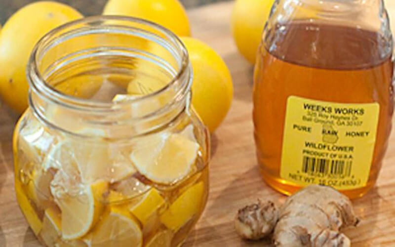 Remède Contre le Rhume et le Mal de Gorge Citron, Miel et Gingembre