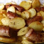 Saucisse de Toulouse confite et pommes de terre