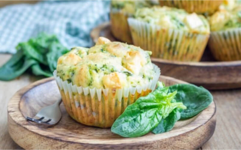 Muffins aux épinards et au fromage