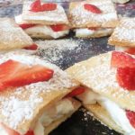 Strudel aux fraises et à la crème