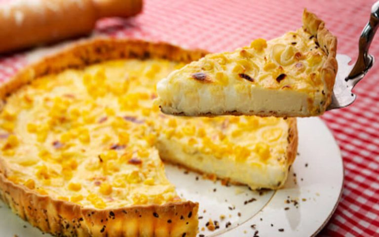 Tarte au maïs, au fromage et à l’oignon