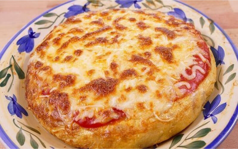 Tortilla de pommes de terre façon pizza