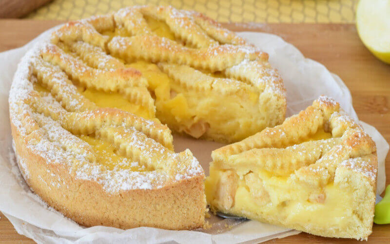 Gâteau aux pommes pâte brisée sucrée