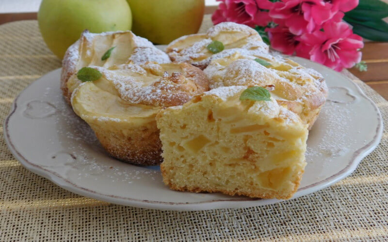 Muffins aux pommes moelleux et sans beurre