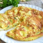 Frittata de chou-fleur et persil à la vapeur
