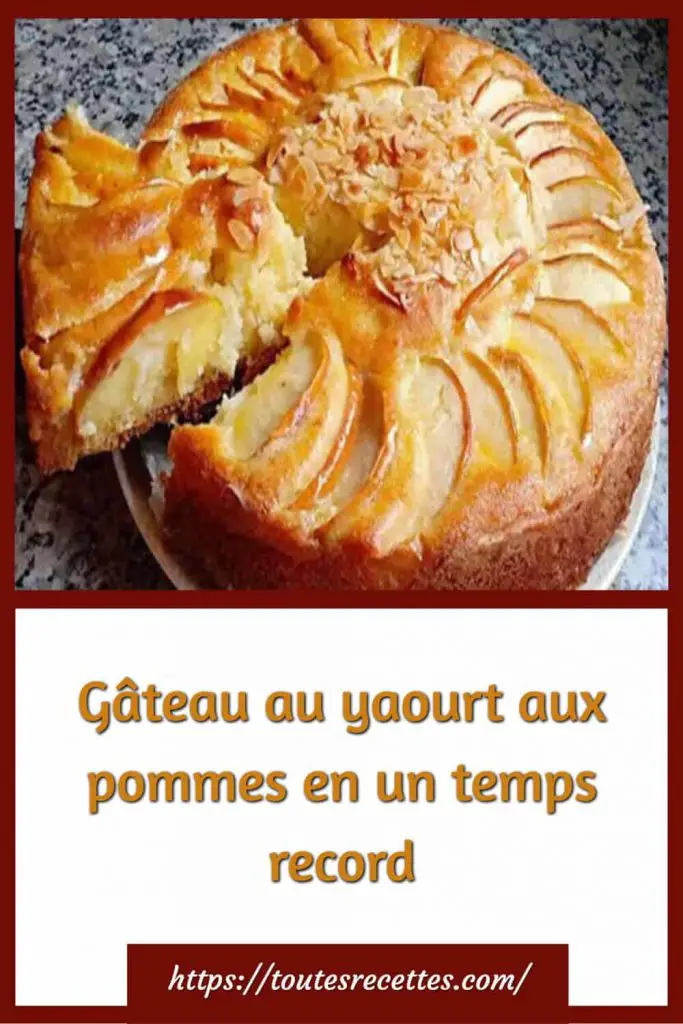 Comment préparer Gâteau au yaourt aux pommes en un temps record