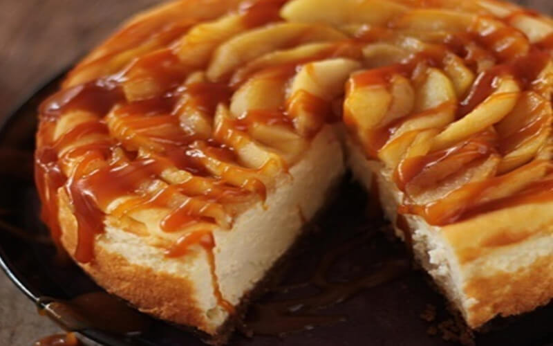 Gateau aux pommes et caramel