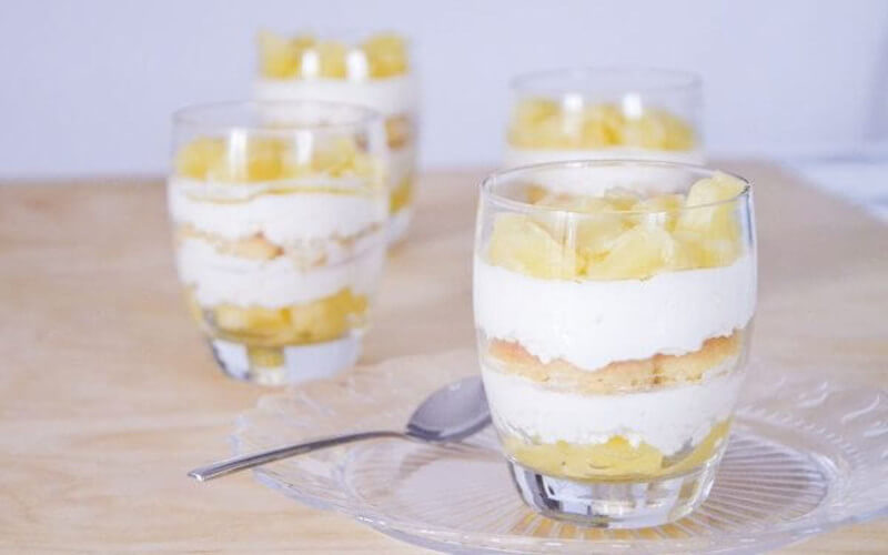 Tiramisu à l'ananas et mascarpone en verrines