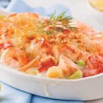 Gratin de fruits de mer aux poisson blanc scampis et crevettes