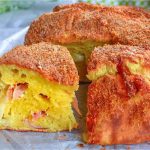 Gâteau aux pommes de terre, jambon et mozzarella