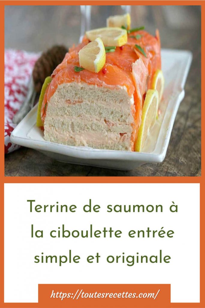 Comment préparer la terrine de saumon à la ciboulette