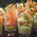 Verrines de crabe, saumon et crevettes Apéritif rapide