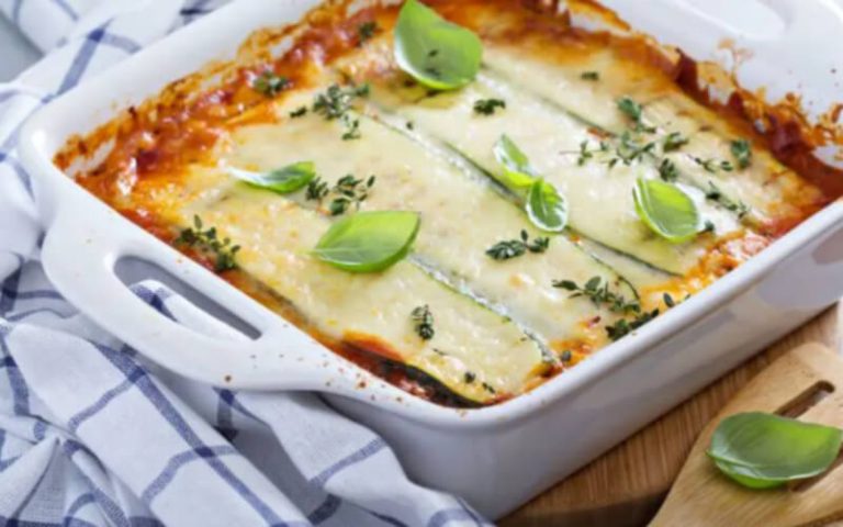 Lasagnes de courgettes au jambon cuit et fromage