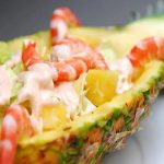 Cocktail d’ananas aux crevettes à la sauce rose