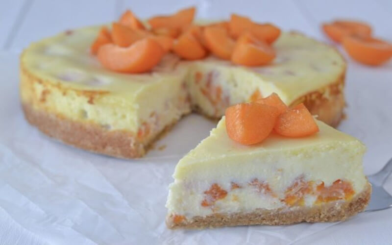 Gâteau au fromage ricotta et à l’abricot