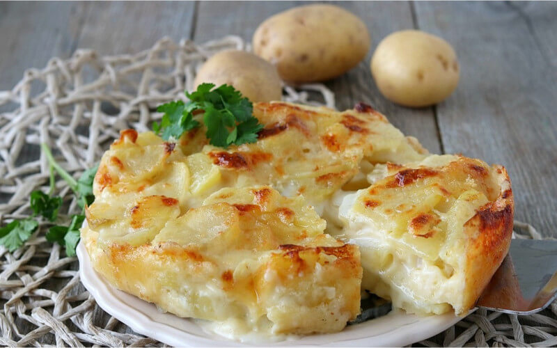 Gâteau de pommes de terre au fromage