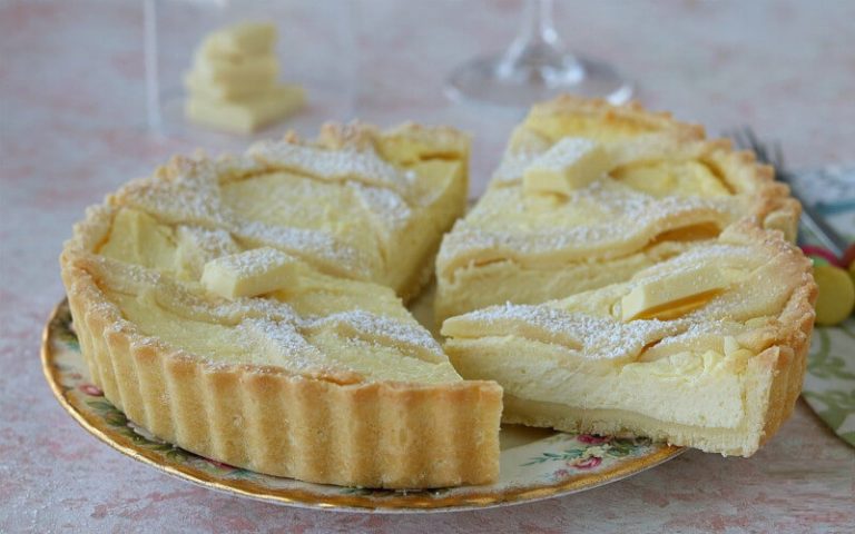 Tarte à la ricotta et au chocolat blanc
