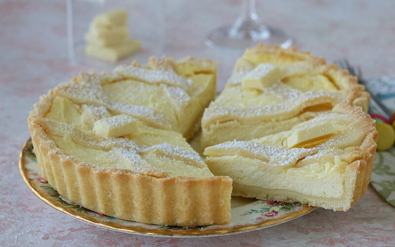 Tarte à la ricotta et au chocolat blanc