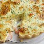 Quiche aux poireaux et au saumon