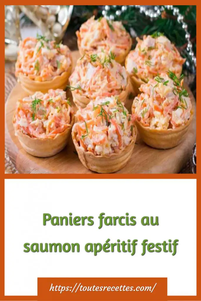 Comment préparer les Paniers farcis au saumon apéritif festif