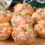 Paniers farcis au saumon apéritif festif