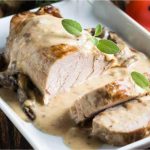 Rôti de veau aux champignons en cocotte