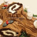 Bûche à la crème blanche et Crème au chocolat