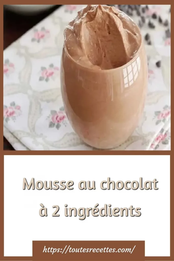 Comment préparer la Mousse au chocolat à 2 ingrédients
