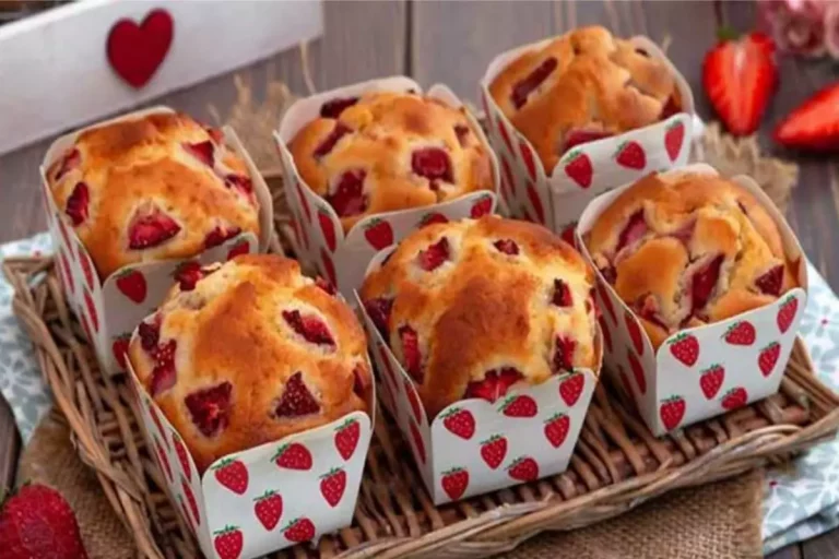 Muffins aux fraises et mascarpone moelleux