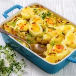 Gratin aux œufs et pommes de terre à la sauce béchamel