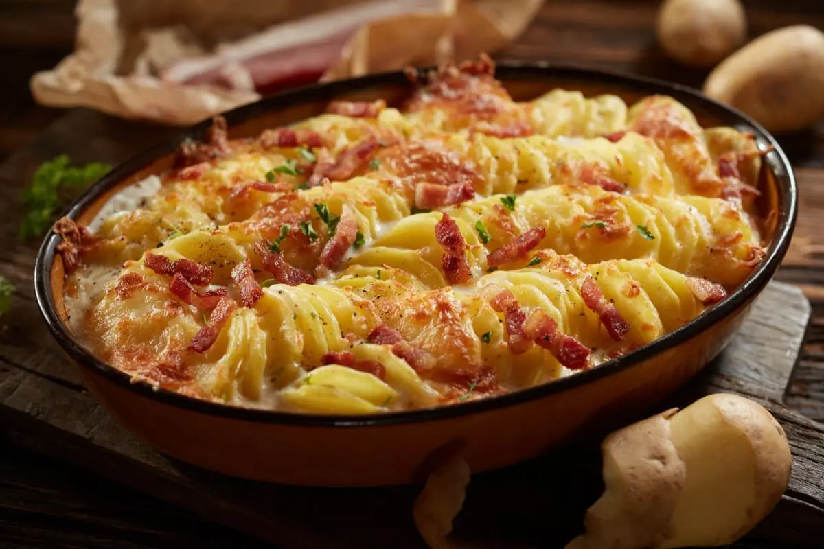 Gratin de pommes de terre au bacon