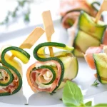 Rouleaux de courgettes au jambon et fromage