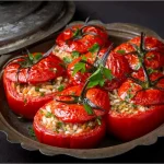 Tomates farcies au riz au four
